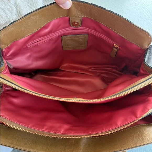 Coach Madison Kimberly Ocelot Print Fabric and Leather - Picture 7 of 13